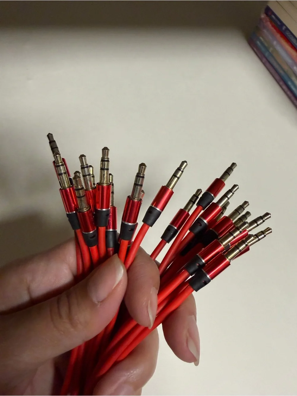 Red 3.5mm Auxiliary Audio Cables - Pack of 11